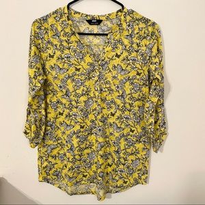 Yellow floral shirt